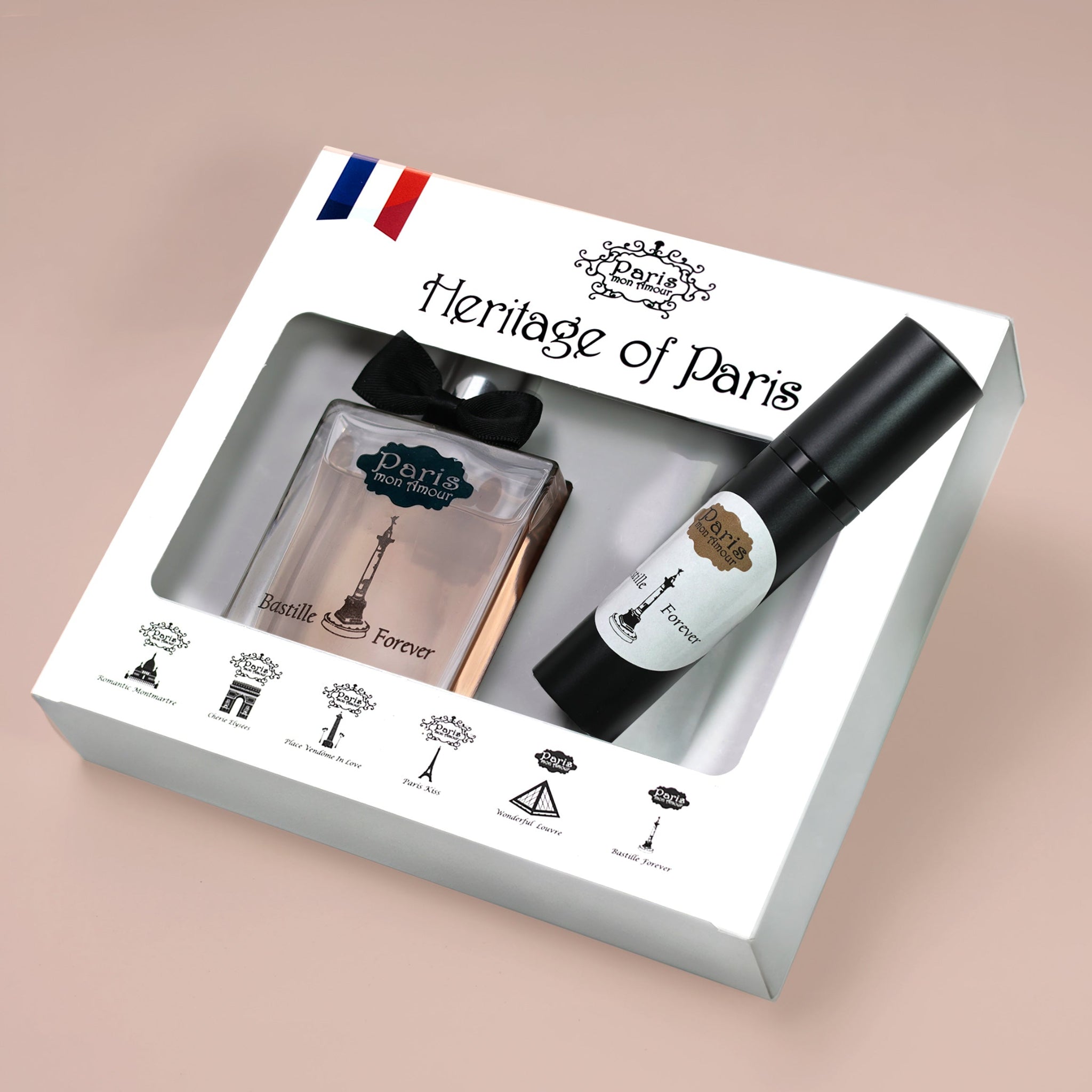 Coffret Parfum PARIS MON AMOUR Bastille Forever 50 ml + Spray de voyage 9 ml