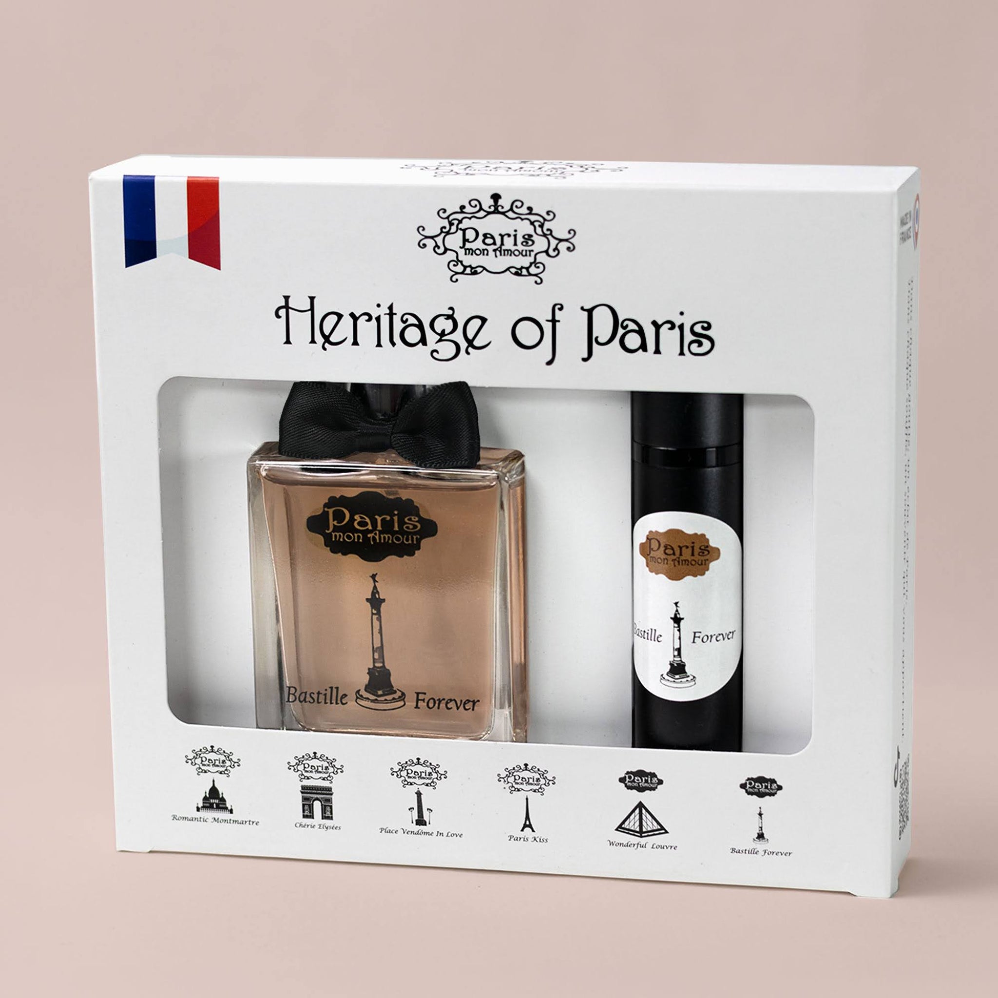 Coffret Parfum PARIS MON AMOUR Bastille Forever 50 ml + Spray de voyage 9 ml
