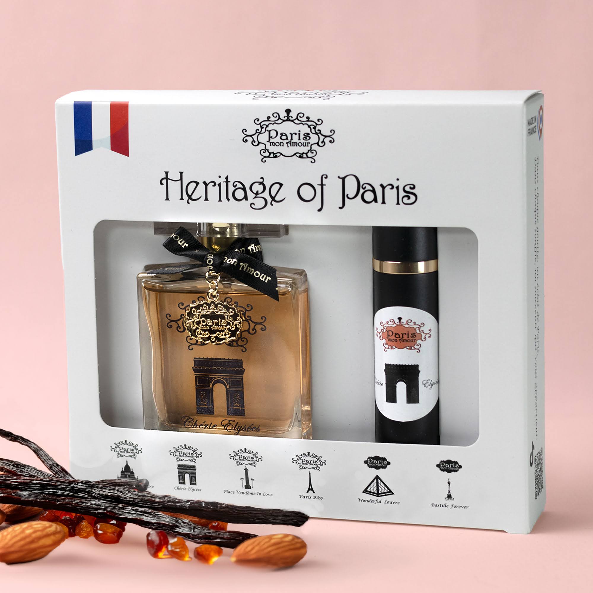 Coffret Parfum PARIS MON AMOUR Chérie Elysées 50 ml + Spray de voyage 9 ml