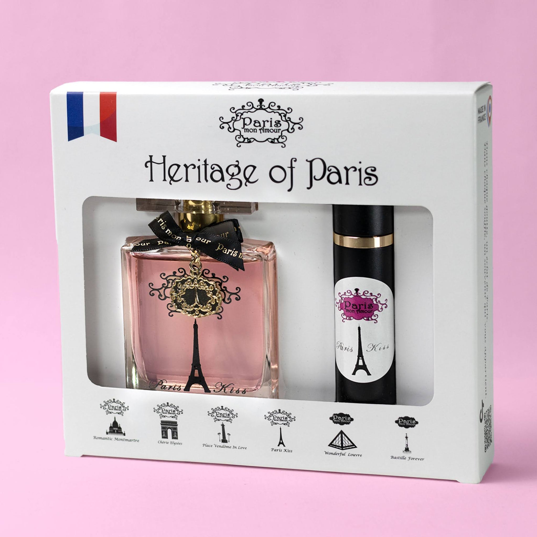 Coffret Parfum PARIS MON AMOUR Paris Kiss 50 ml + Spray de voyage 9 ml