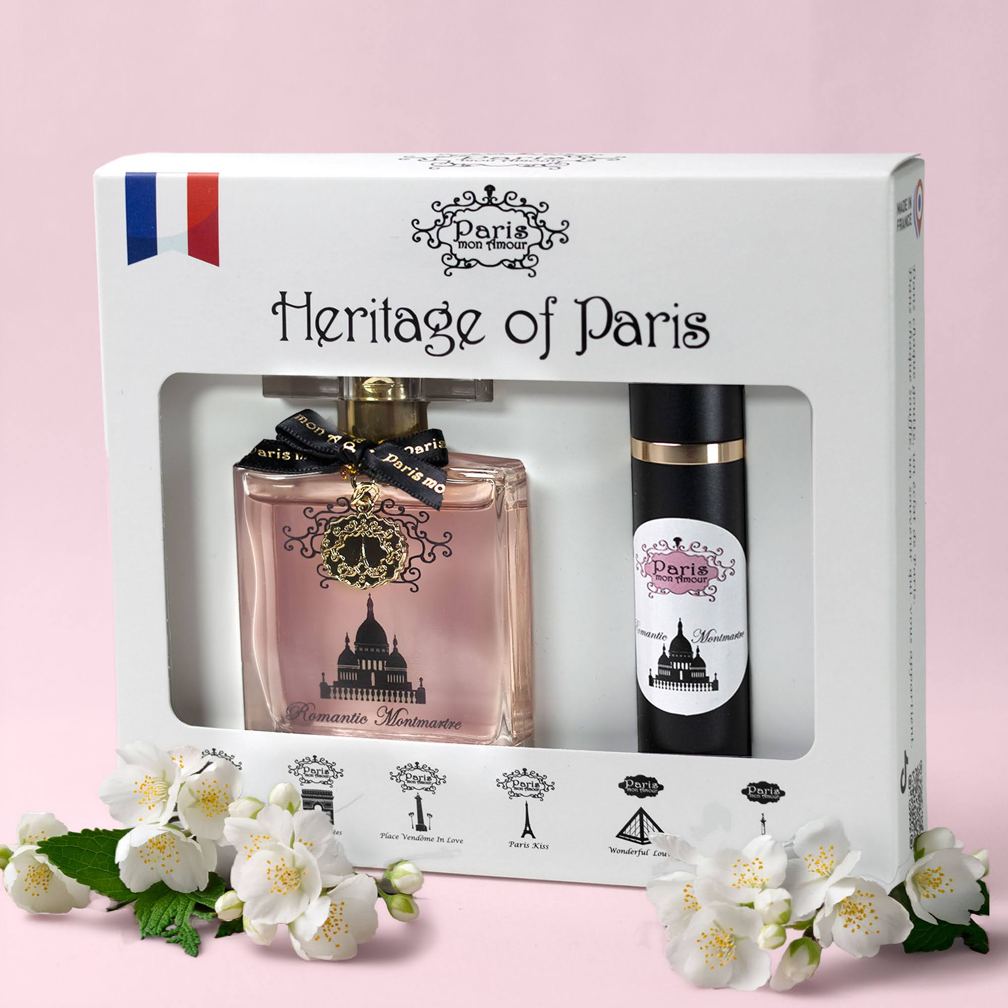 Coffret Parfum PARIS MON AMOUR Romantic Montmartre 50 ml + Spray de voyage 9 ml