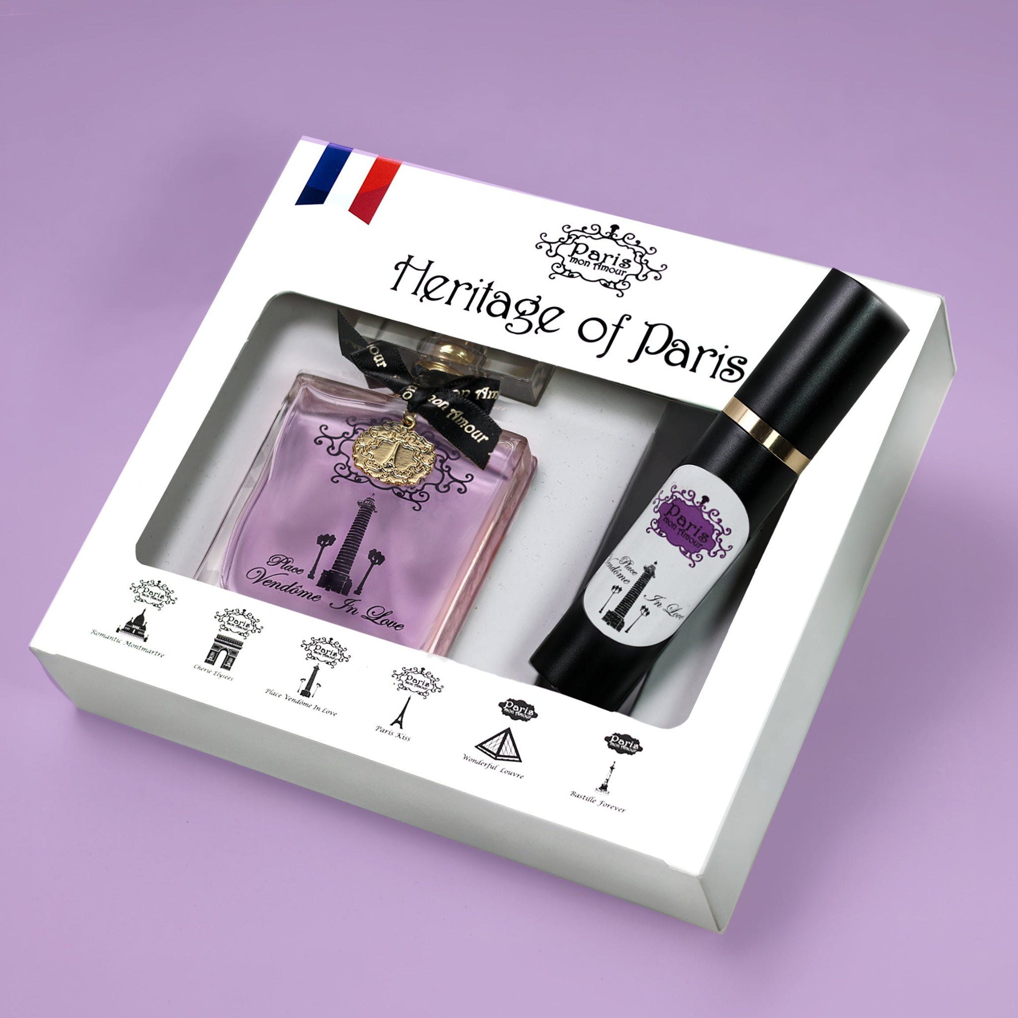 PARIS MON AMOUR Place Vendôme in Love 50 ml Perfume Gift Set + 9 ml Travel Spray